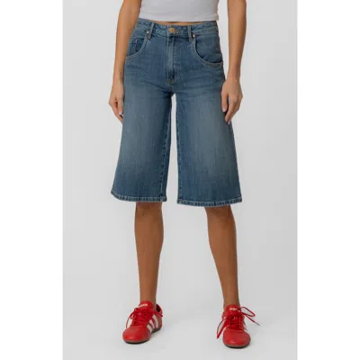 Kut From The Kloth Mandy High Waist Denim Bermuda Shorts In Blue