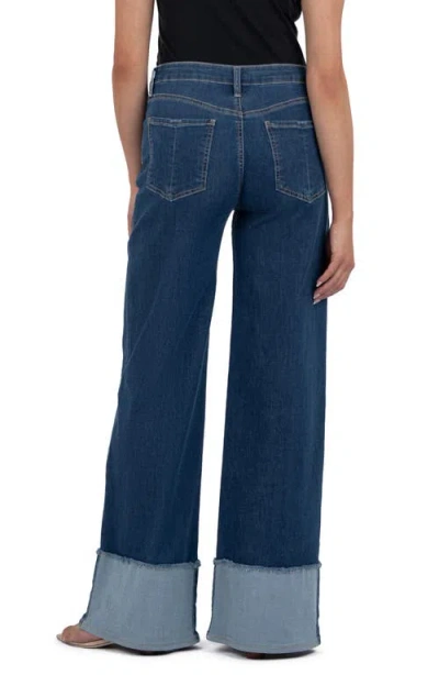 Kut From The Kloth Margo Cuffed Pintuck Wide Leg Jeans