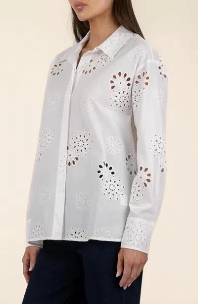 Kut From The Kloth Marissa Embroidery Shirt In White
