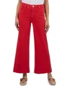 Kut From The Kloth Meg Fab Ab Raw Hem High Waist Ankle Wide Leg Jeans In Red