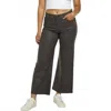 Kut From The Kloth Meg Coated High Rise Fab Ab Ankle Wide Leg Jeans In Grey In Gray