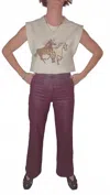 Kut From The Kloth Meg Coated High Waist Wide Leg Jeans In Blackberry In Multi