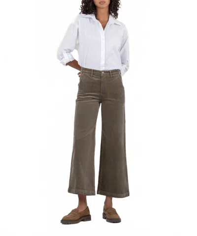 Kut From The Kloth Meg Corduroy Wide Leg Pants In Olive In Green