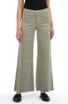 Kut From The Kloth Meg Fab Ab High Waist Wide Leg Jeans In Celery