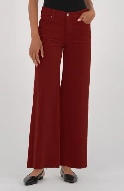Kut From The Kloth Meg Fab Ab High Waist Wide Leg Jeans In Red