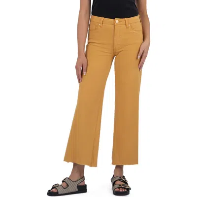 Kut From The Kloth Meg Fab Ab Raw Hem High Waist Ankle Wide Leg Jeans