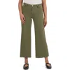 Kut From The Kloth Meg Fab Ab Raw Hem High Waist Ankle Wide Leg Jeans In Olive