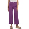 Kut From The Kloth Meg Fab Ab Raw Hem High Waist Ankle Wide Leg Jeans In Purple