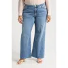 Kut From The Kloth Meg Fab Ab Raw Hem High Waist Wide Leg Jeans In Optimism