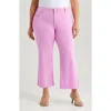 Kut From The Kloth Meg Fab Ab Raw Hem High Waist Wide Leg Jeans In Peony Pink