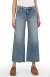 Kut From The Kloth Meg Frayed High Waist Ankle Wide Leg Jeans In Defiant