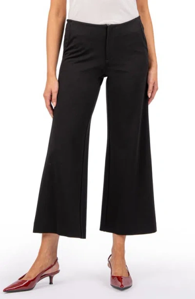 Kut From The Kloth Meg High Rise Crop Wide Leg Pants In Black