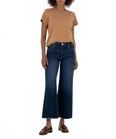 Kut From The Kloth Meg High Rise Fab Ab Wide Jeans In Innoxious In Animal Print