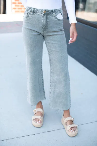 Kut From The Kloth Meg High Rise Fab Ab Wide Leg Jeans In Sage