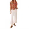 Kut From The Kloth Meg High Rise Front Pin Tuck Wide Hem Pants In Optic White In White
