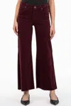 Kut From The Kloth Meg High Rise Mini Cord Jeans In Dark Plum In Multi