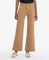 Kut From The Kloth Meg High Waist Slash Ankle Wide Leg Jeans In Brown