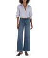 Kut From The Kloth Meg High Rise Patch Pockets Wide Pants In Loyalty In Blue