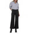 Kut From The Kloth Meg High Rise Wide Leg Coated Canvas Pants In Chocolate In Black