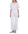 Kut From The Kloth Meg High Rise Wide Leg Denim Pants In White In Multi