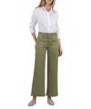 Kut From The Kloth Meg High Rise Wide Leg In Basil In Green