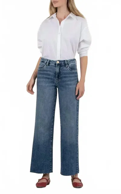 KUT FROM THE KLOTH MEG HIGH RISE WIDE LEG IN MEDIUM WASH
