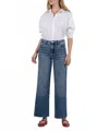 Kut From The Kloth Meg High Rise Wide Leg Jean In Family With Med Base Wash In Blue