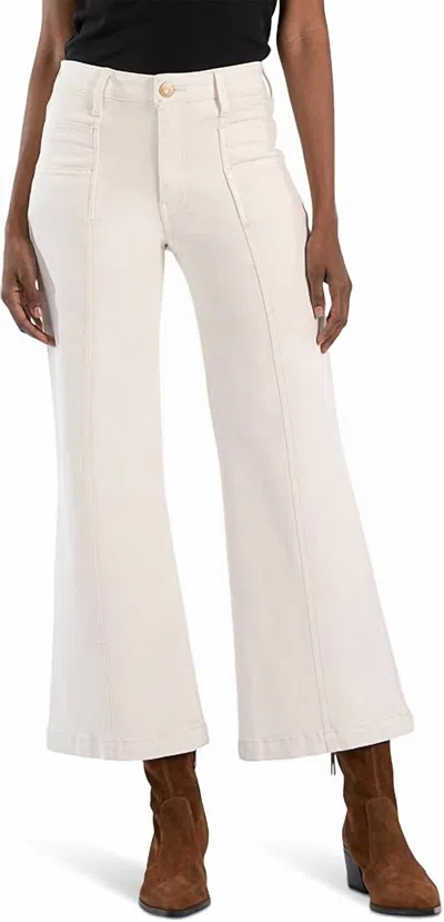 Kut From The Kloth Meg High Rise Wide Leg Jeans In Ecru In White