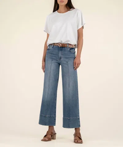 Kut From The Kloth Meg High Rise Wide Leg Jeans In Faith In Animal Print