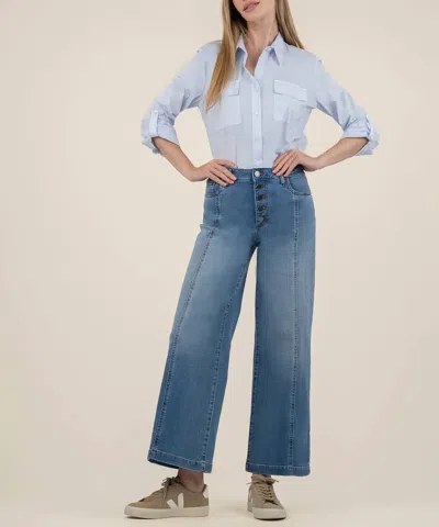 Kut From The Kloth Meg High Rise Wide Leg Jeans In Lightening