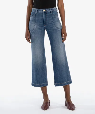 Kut From The Kloth Meg High Rise Wide Leg Jeans In Lovers In Blue