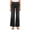 Kut From The Kloth Meg High Rise Wide Leg Raw Hem Jeans In Specialist In Black