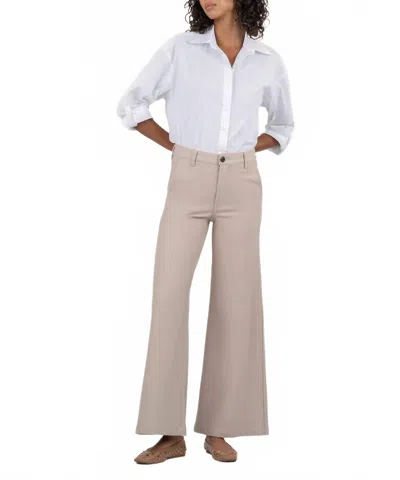 Kut From The Kloth Meg High Rise Wide Leg Trouser In Stone In Multi
