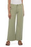 Kut From The Kloth Meg High Waist Ankle Wide Leg Jeans In Green