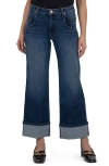 Kut From The Kloth Meg High Waist Cuffed Hem Wide Leg Jeans In Blue