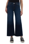 Kut From The Kloth Meg High Waist Raw Hem Wide Leg Jeans In Blue
