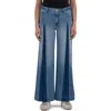 Kut From The Kloth Meg High Waist Raw Hem Wide Leg Jeans In Blue