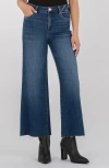 Kut From The Kloth Meg High Waist Raw Hem Wide Leg Jeans In Blue