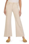 Kut From The Kloth Meg Fab Ab Raw Hem High Waist Ankle Wide Leg Jeans In Ecru