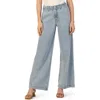 Kut From The Kloth Meg Fab Ab High Waist Raw Hem Ankle Wide Leg Jeans In Light Wash
