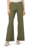 Kut From The Kloth Meg High Waist Wide Leg Linen Blend Pants In Forest