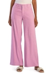 Kut From The Kloth Meg High Waist Wide Leg Linen Blend Pants In Orchid