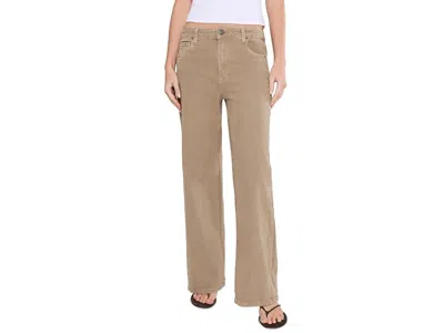 Kut From The Kloth Meg High-rise Wide Leg Side Panel Women's Jeans Milk Tea: 18 29, Cotton/denim/spandex