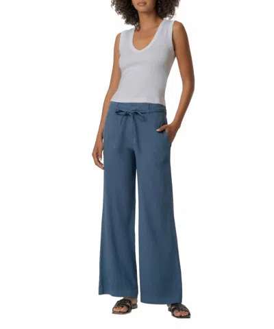 Kut From The Kloth Meg Linen Wide Leg Pants In Coastal Blue