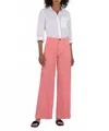 Kut From The Kloth Meg Linen Wide Leg Pants In Salmon In White