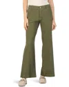 Kut From The Kloth Meg Pants Women's Forest Linen Blend Baggy Wide Leg Gbo1259 In Green