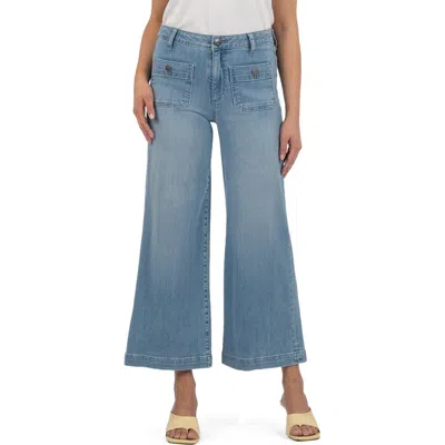 Kut From The Kloth Meg Patch Pocket High Waist Crop Wide Leg Jeans