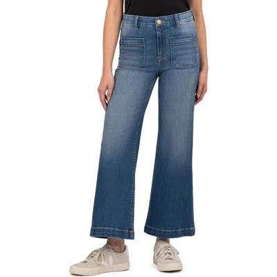 Kut From The Kloth Meg Patch Pocket High Waist Wide Leg Jeans In Formidable