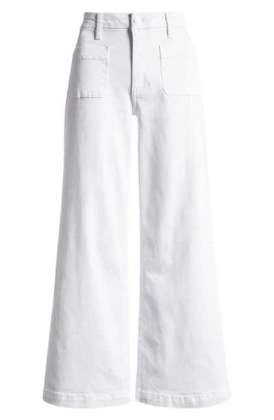 Kut From The Kloth Meg Patch Pocket Wide Leg Jeans In Optic White
