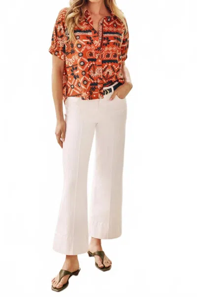 Kut From The Kloth Meg Pin Tuck Wide Hem Denim In Optic White